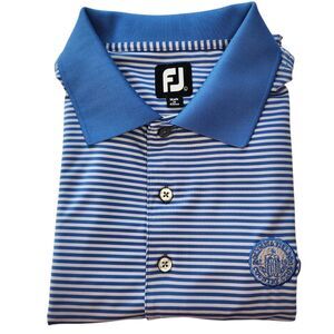 FootJoy Polo Shirt Mens Large Olympia Fields Country Club Logo Golf Preppy